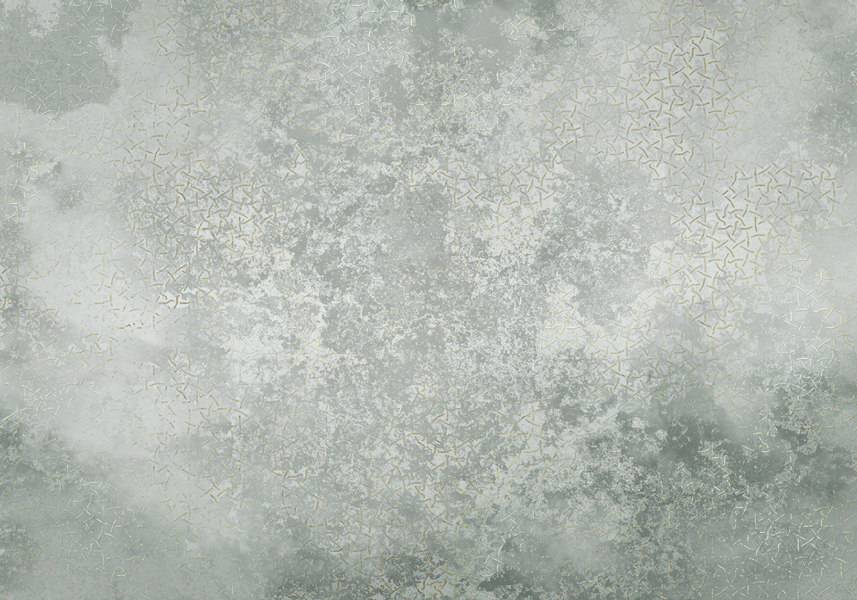 Papier peint panoramique Effet Béton Obfuscated Ornament gris - Papier Peint Komar Infinity 2