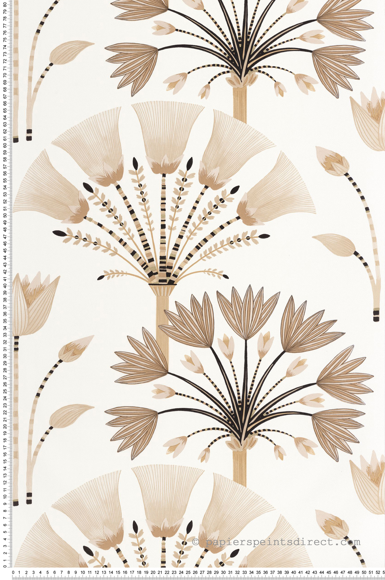 Papier peint Fleur Design Majestic beige doré - Elégance de Casélio | Réf. ELC105271026