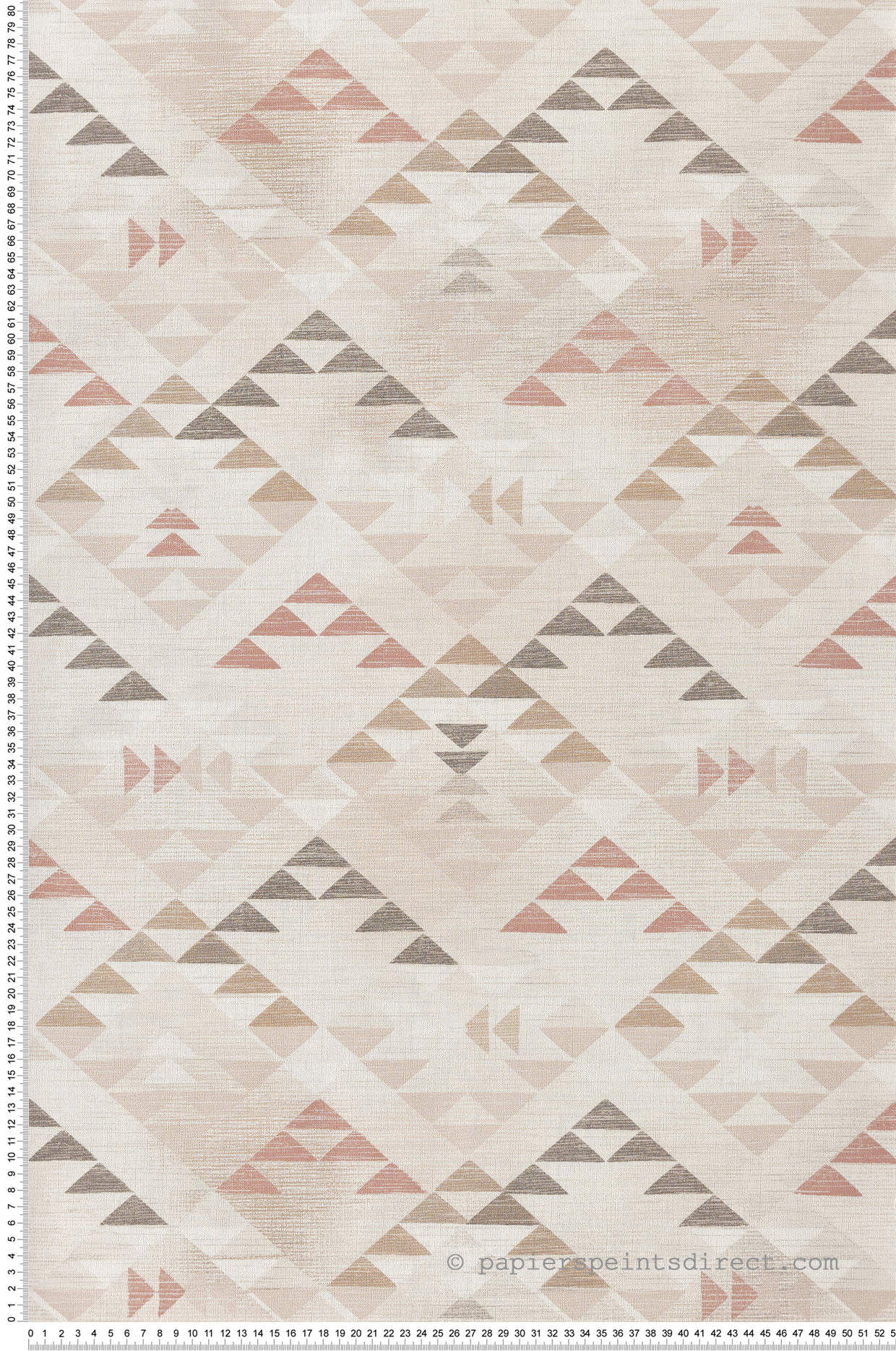 Papier peint Triangle Tissage Ethnique rose - Les Essentiels de Lutèce | Réf. LTC-51201703