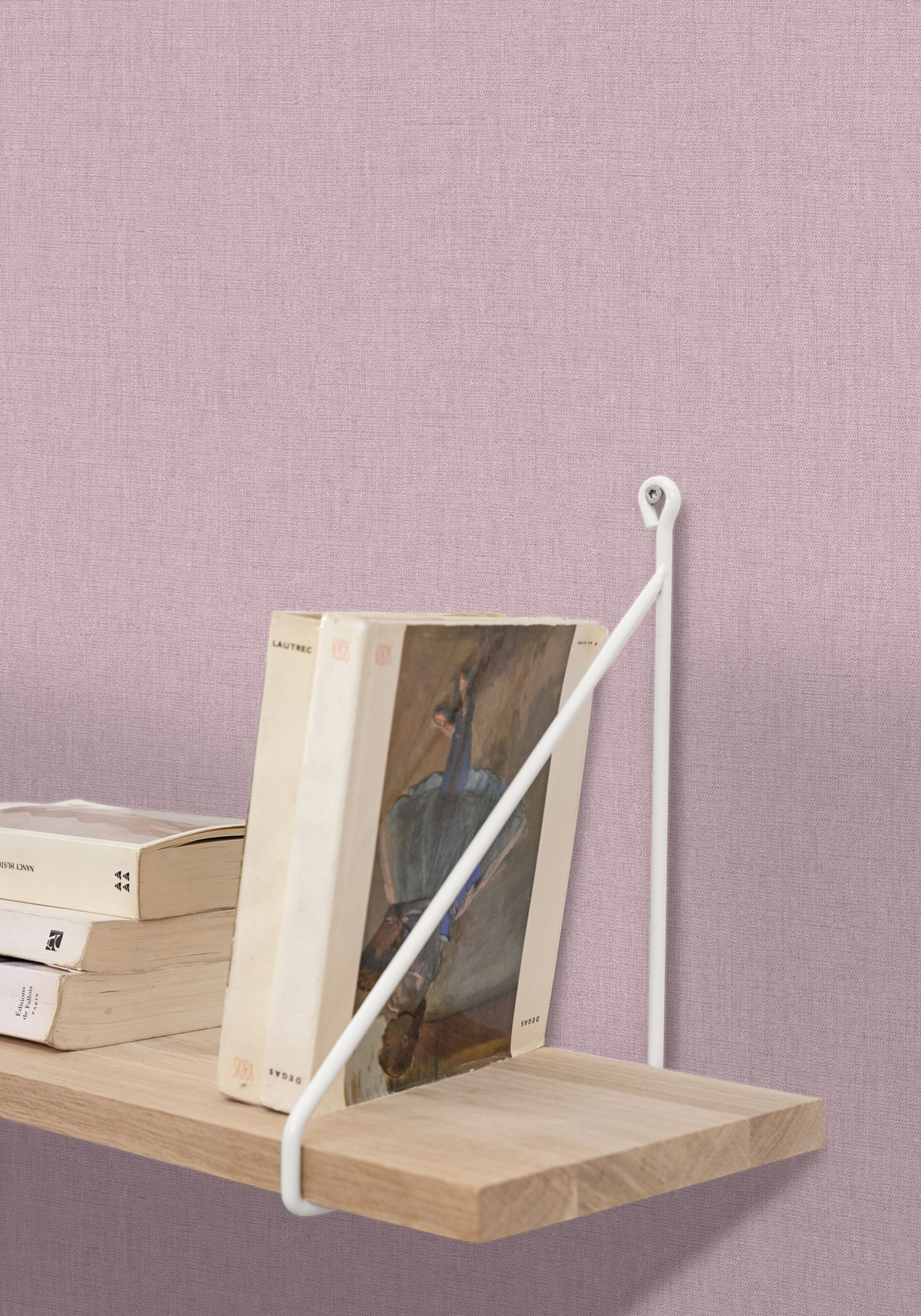 Papier peint Faux Uni Tissage violet parme - Elégance de Casélio | Réf. ELC103225022