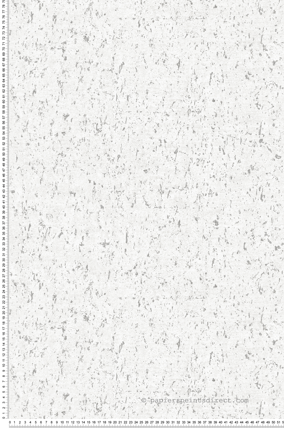 Papier peint Faux Uni Liège Callie blanc argenté - Harry de Lutèce | Réf. LTC-DL26705