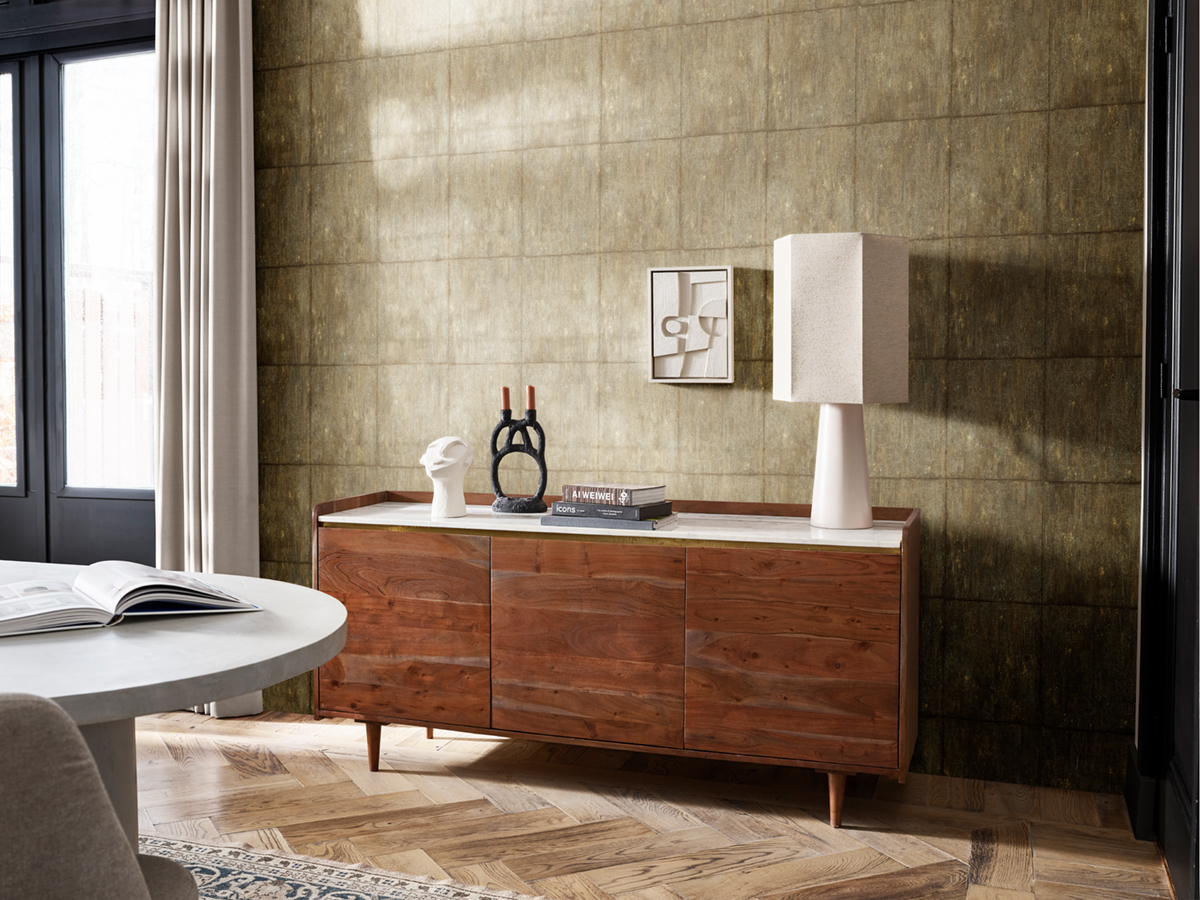 Papier peint Béton Carré Griffé beige naturel - Les Essentiels de Lutèce | Réf. LTC-UNI1071