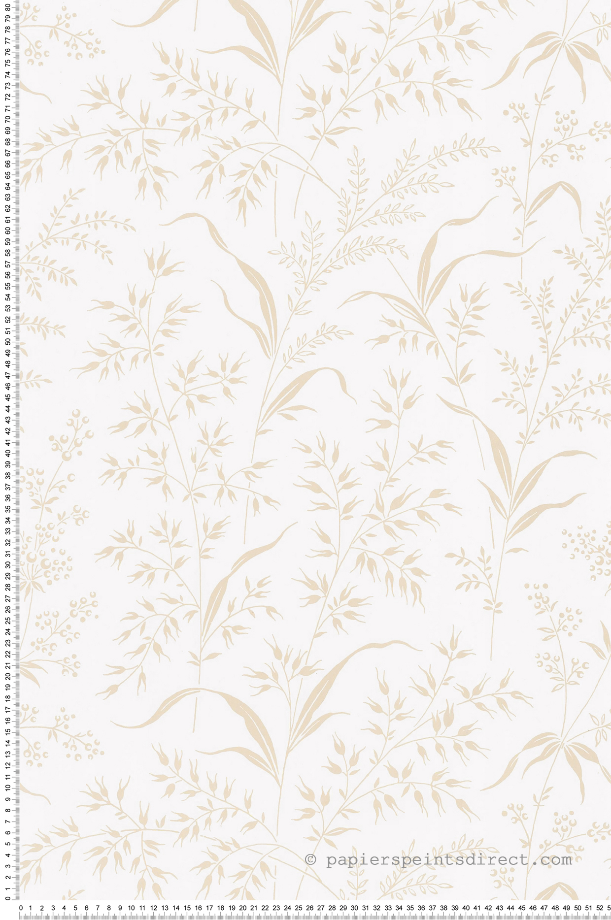 Papier peint Champ d'Herbe beige ficelle - Soliflore de Casadéco | Réf. SOLI200281010