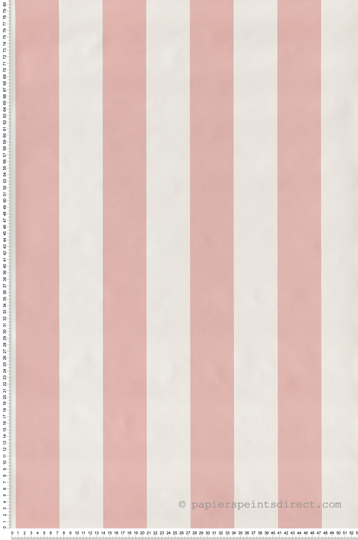 Papier Peint Rayures classiques rose-blanc - Jeux de rayures 2 de Lutèce  | Réf. LTC-G67524