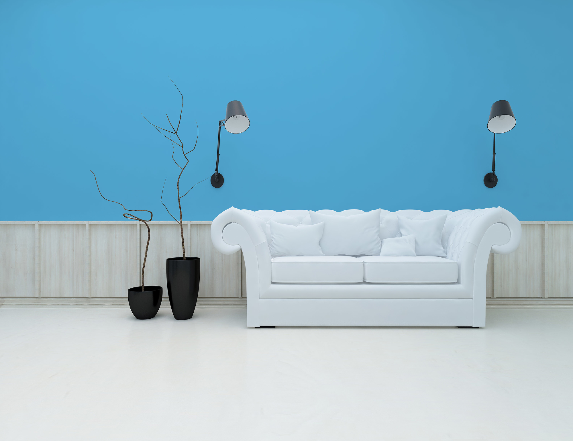 Image d'un pot de 1 litre de peinture Puro bleu ocean blue - c3002