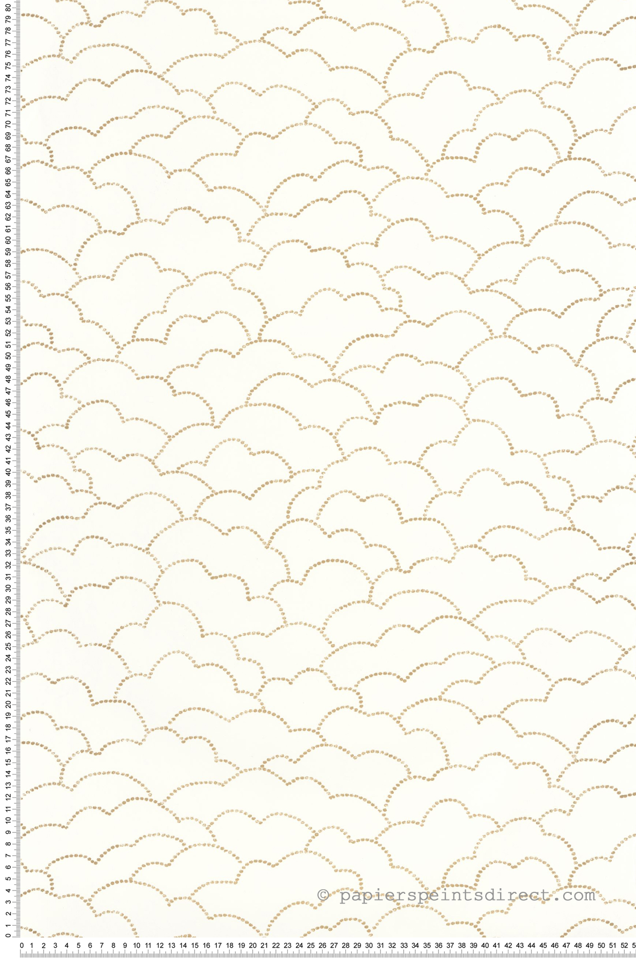 Papier peint Nuages Cosmos blanc doré - Moonlight 2 de Casélio AMB | Réf. MLGT104370224