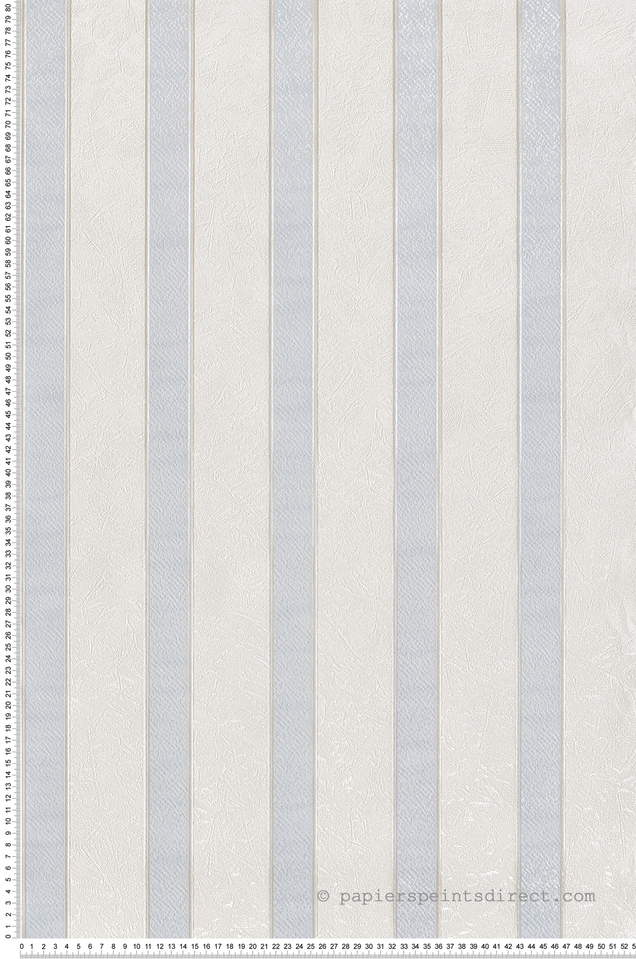 Papier peint Baroque Rayure bleu, blanc irisé - Grand Classic de Montecolino | Réf. MC-Z66855