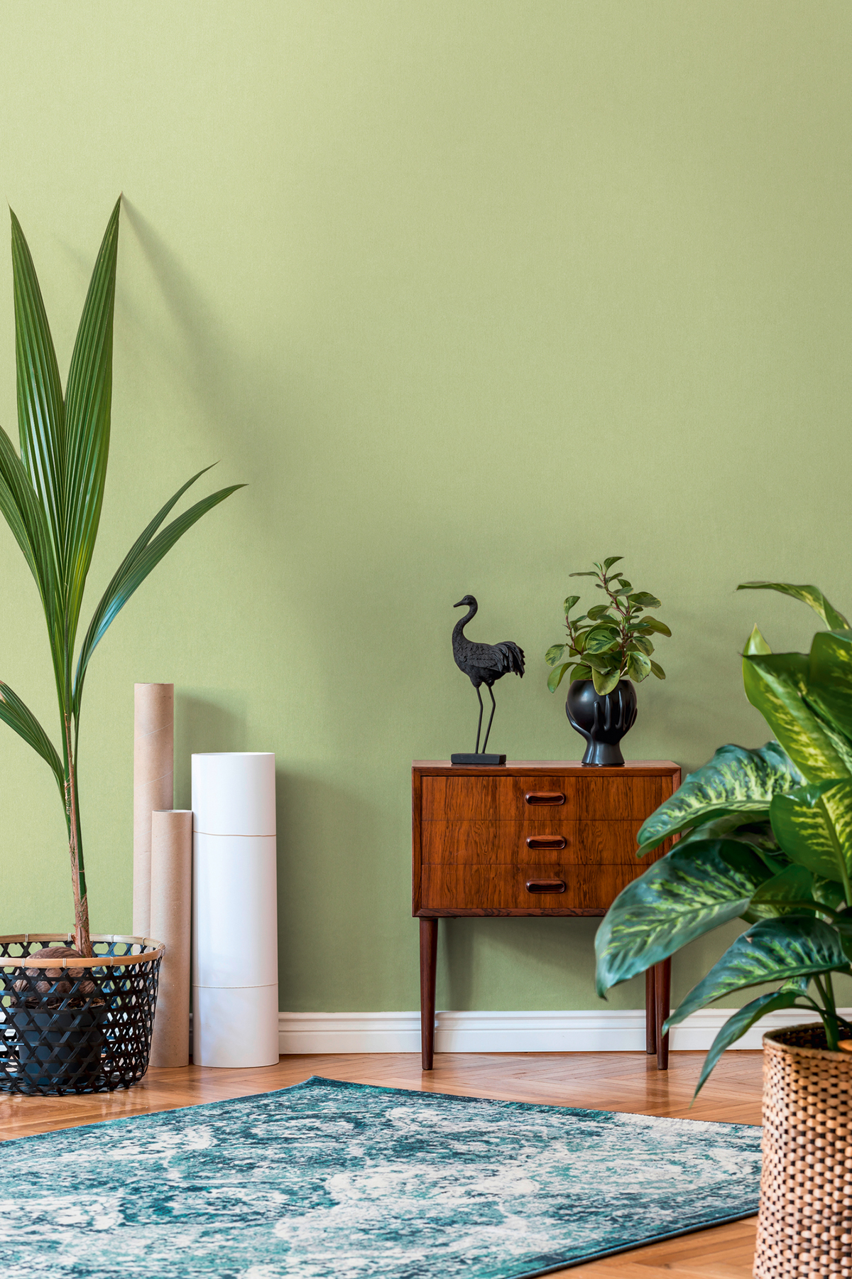 Papier peint Uni Lisse vert pomme - Dream Flowery de Architects Paper | AMB Réf. 3837-47