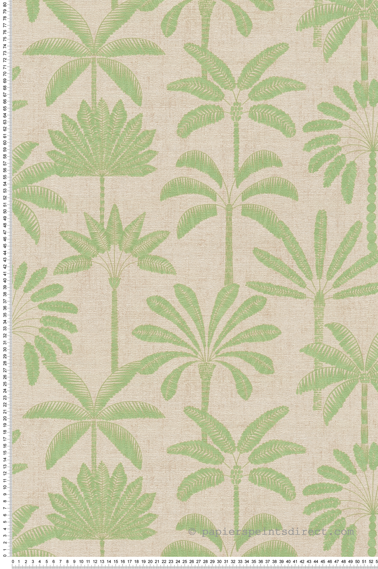 Papier peint Palmier Oasis vert gris - Cuba 2 d'A.S. Création | Réf. AS-791632