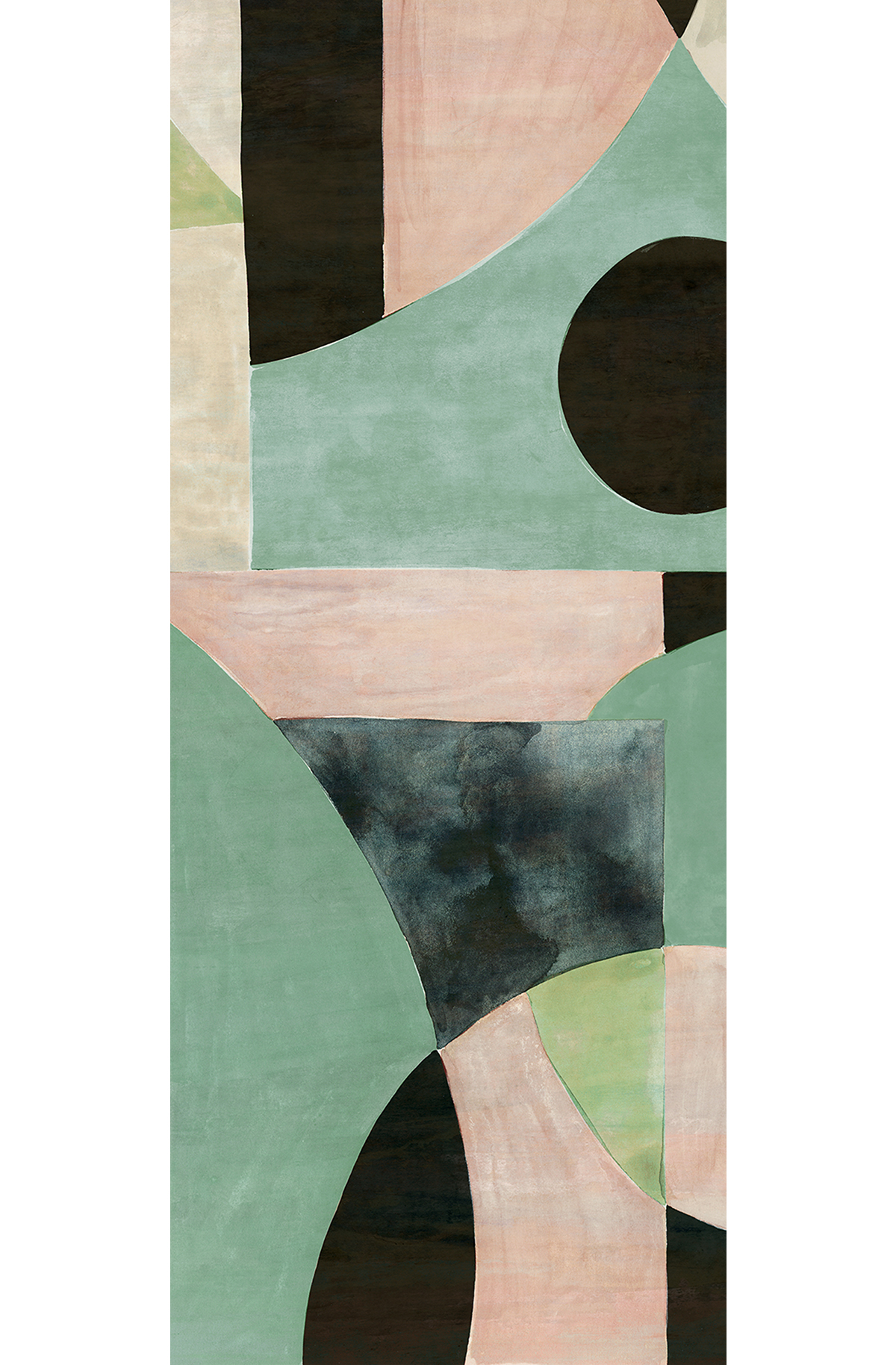 Papier peint panoramique Géométrique Patina vert rose - C H260 - Wall Designs IV de Masureel | Réf. MAS-DG4ILA1053-260