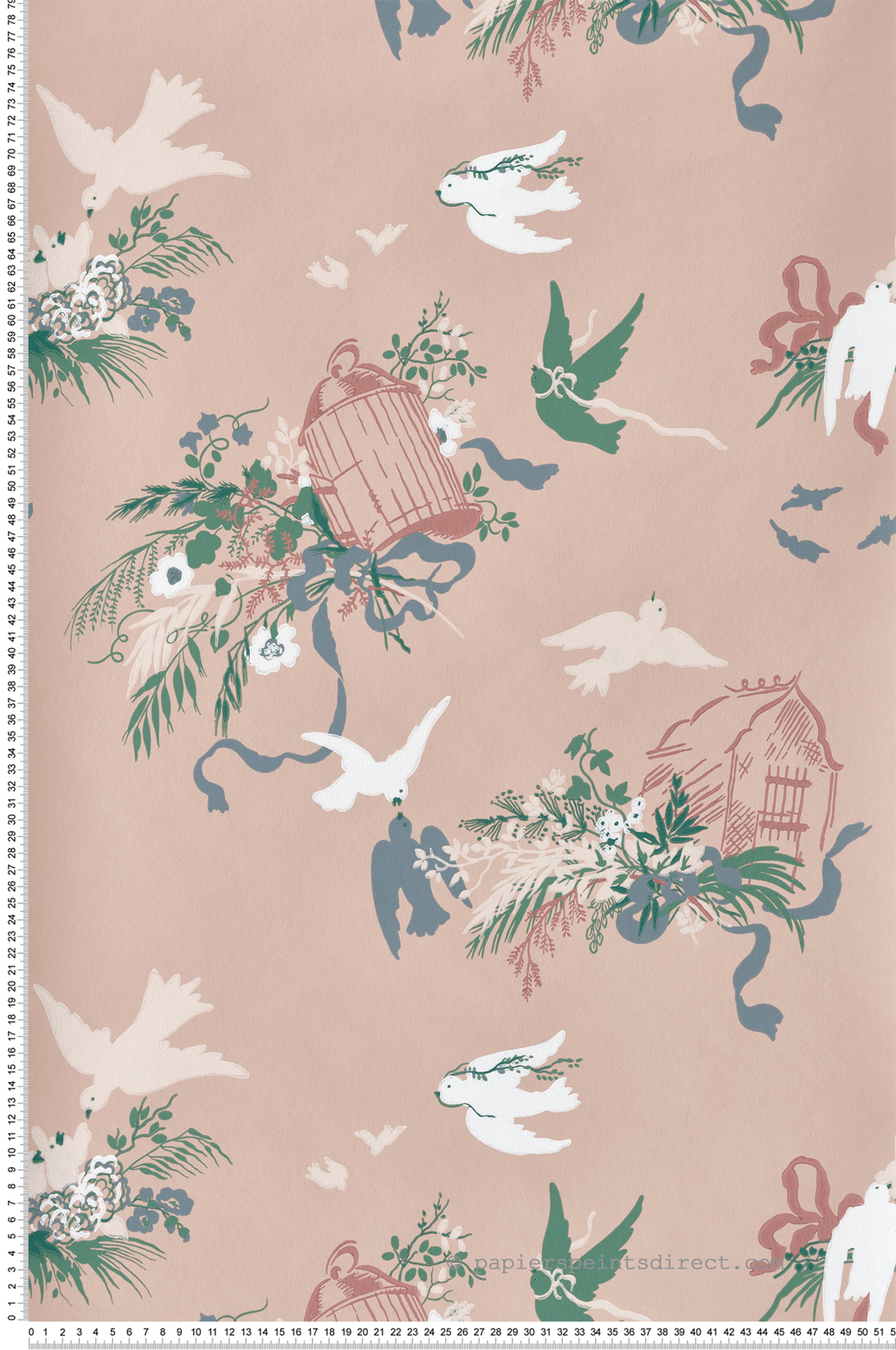 Papier peint Oiseaux Volières Masquerade - National Trust Papers 3 de Little Greene | Réf. 0263VOMASQU