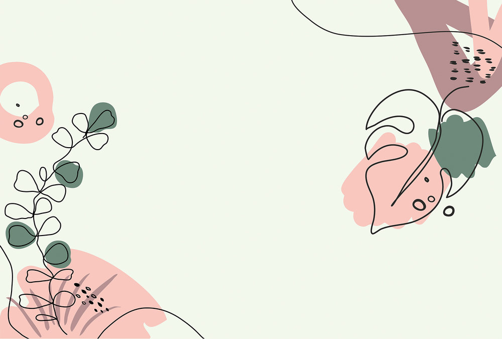 Papier peint panoramique Scandinave Drawn Leaves 1 - Référence DD120221 - Intissé 200g/m2 - Standard 400 x 270