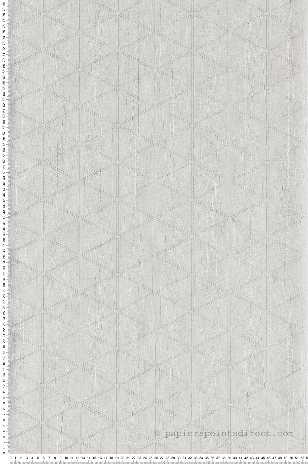 Papier peint scandinave triangle Whisper blanc/argenté - Nova de Casadéco | Réf. NOVA84170123