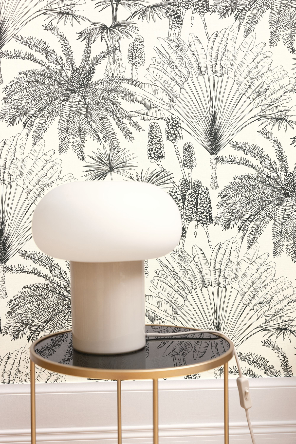 Papier peint Jungle Paradisia noir blanc - Moonlight 2 de Casélio AMB2 | Réf. MLGT104330956