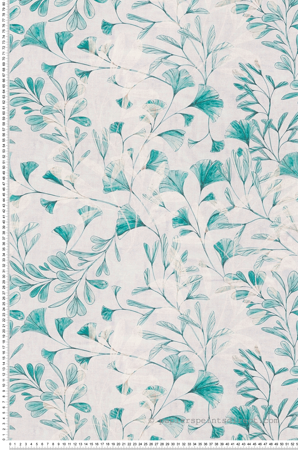 Papier peint Ginkgo Feuille bleu nordique - Anna D'Andrea d'A.S. Création | Réf. AS-782234