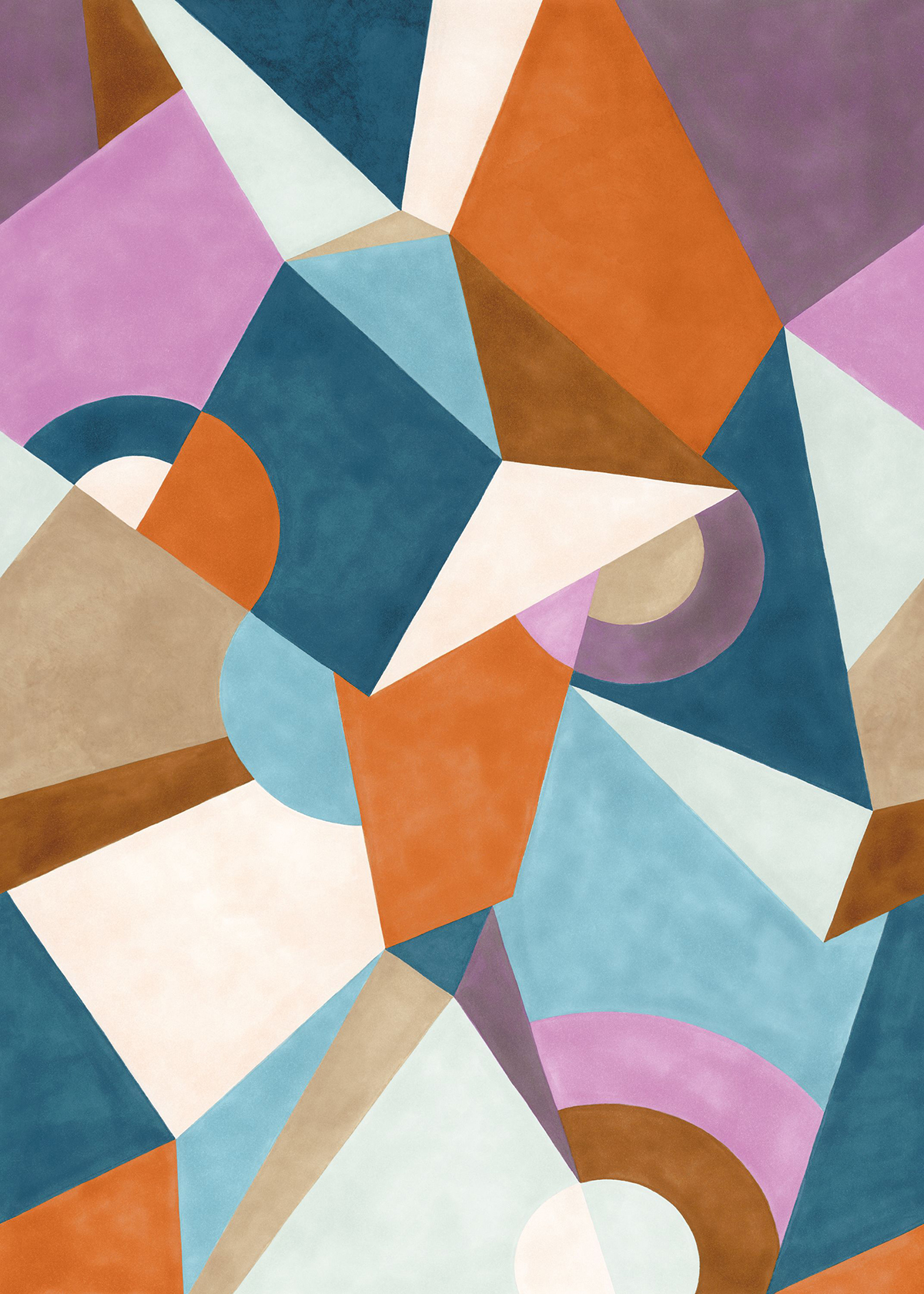 Papier peint panoramique Géométrique Cubisme violet - Beauty Full Image 2 de Casadéco | Réf. BFMA87035409