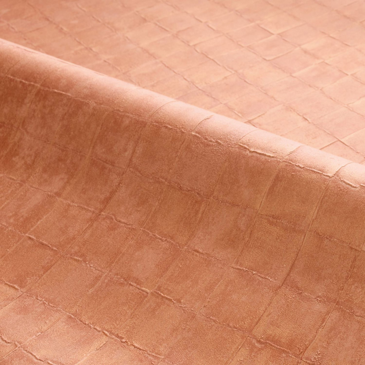 Papier peint Carreaux Faenza cuivre irisé - Cérame de Casamance AMB3| Réf. CAS-76080508