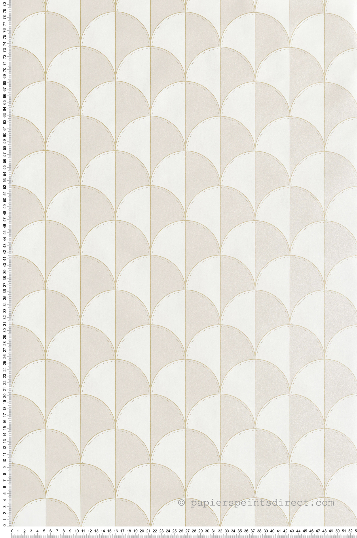 Papier peint Palmette Mariette beige doré - Maison Siméon de Casélio | Réf. MSI107410103