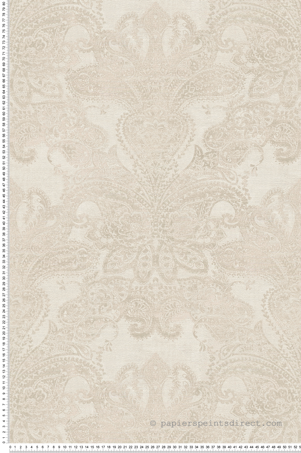 Papier peint Arabesque Glamour Maha gris clair nacré - Metropolitan Stories 3 d'A.S. Création | Réf. AS-391193