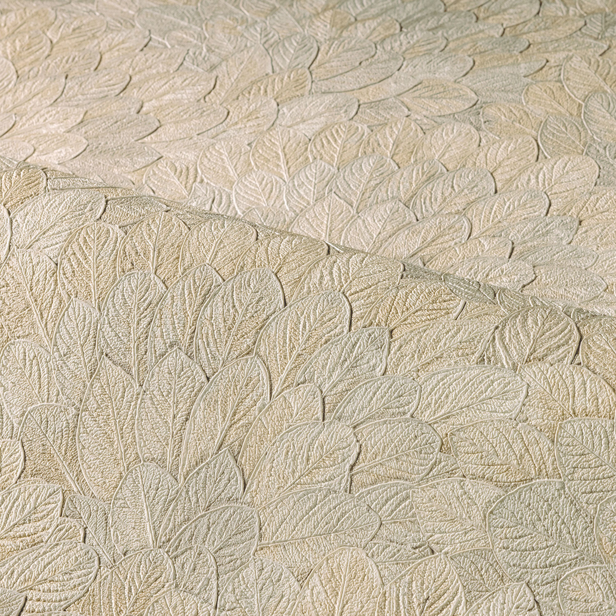 Papier peint Feuille Feijoa grège - Modernismo de Casamance | Réf. CAS-76841018