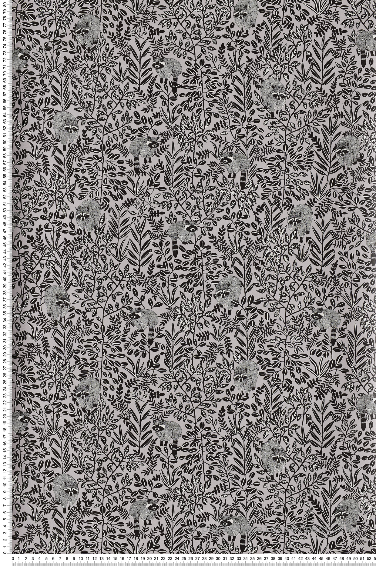 Papier peint raton laveur Free Spirit gris souris - Hygge de Casélio | HYG100541212