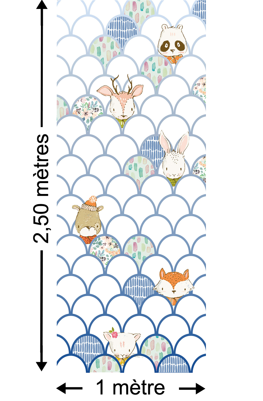 Papier peint enfant Shelly White Panel - Papier peint lé unique Komar