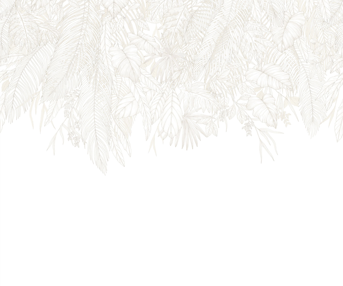 Papier peint Panoramique Jungle Tropicale Descendant blanc 300X250 - Moonlight 3 de Casélio | Réf. MNL3107260007