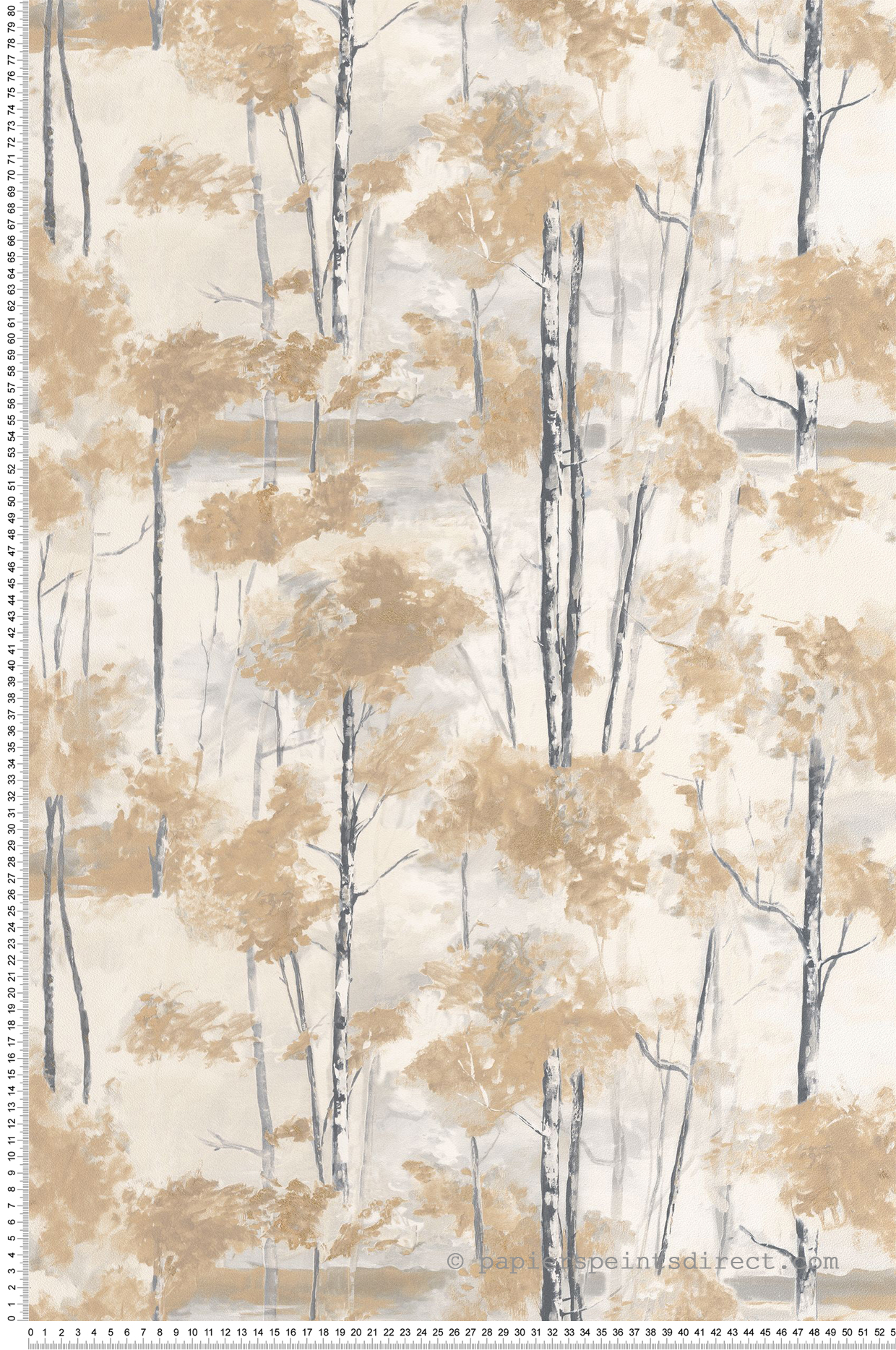 Papier peint Forêt Skandinavia beige sable - Riverside 4 de Casadéco | Réf. RIVI89541254