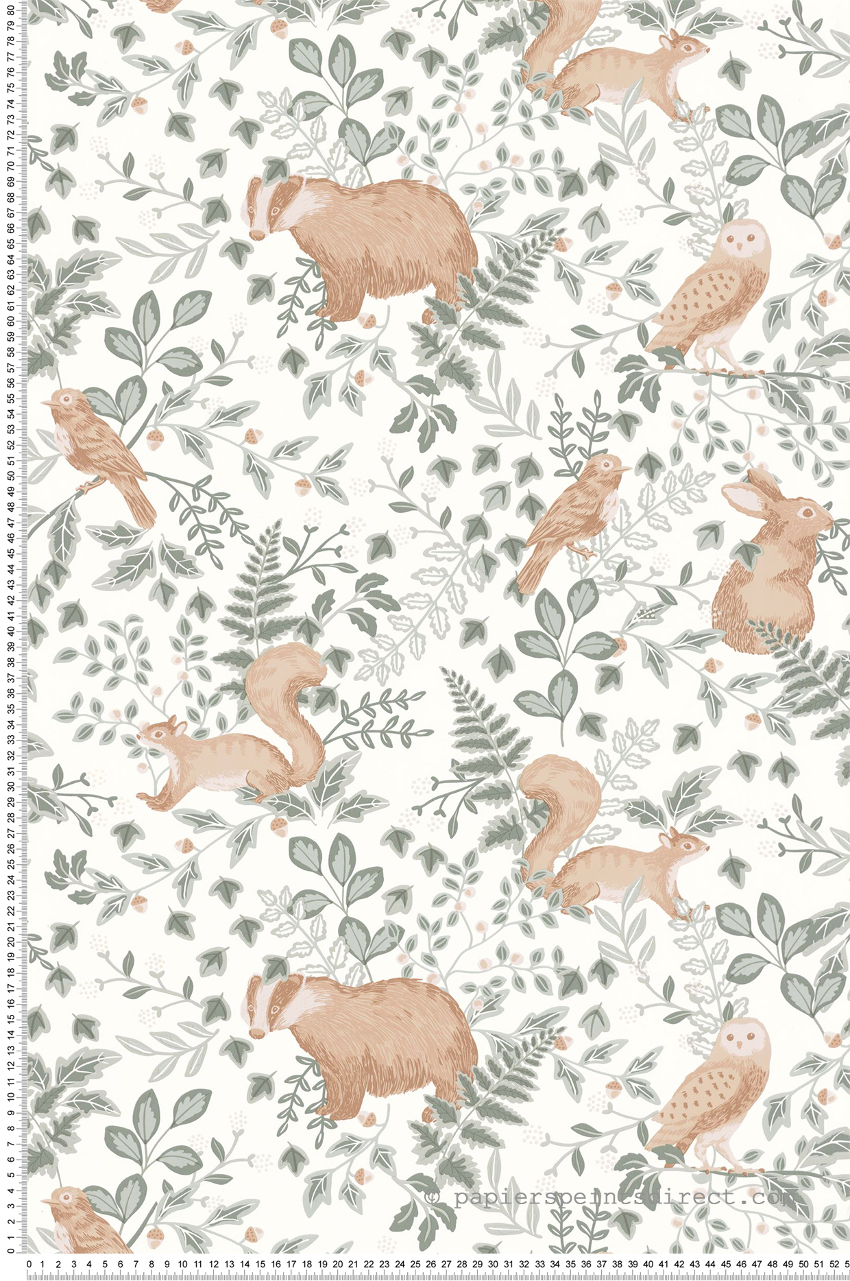 Papier peint Animaux Se Faufiler vert - Autour du Monde de Casélio | Réf. ADM103547220