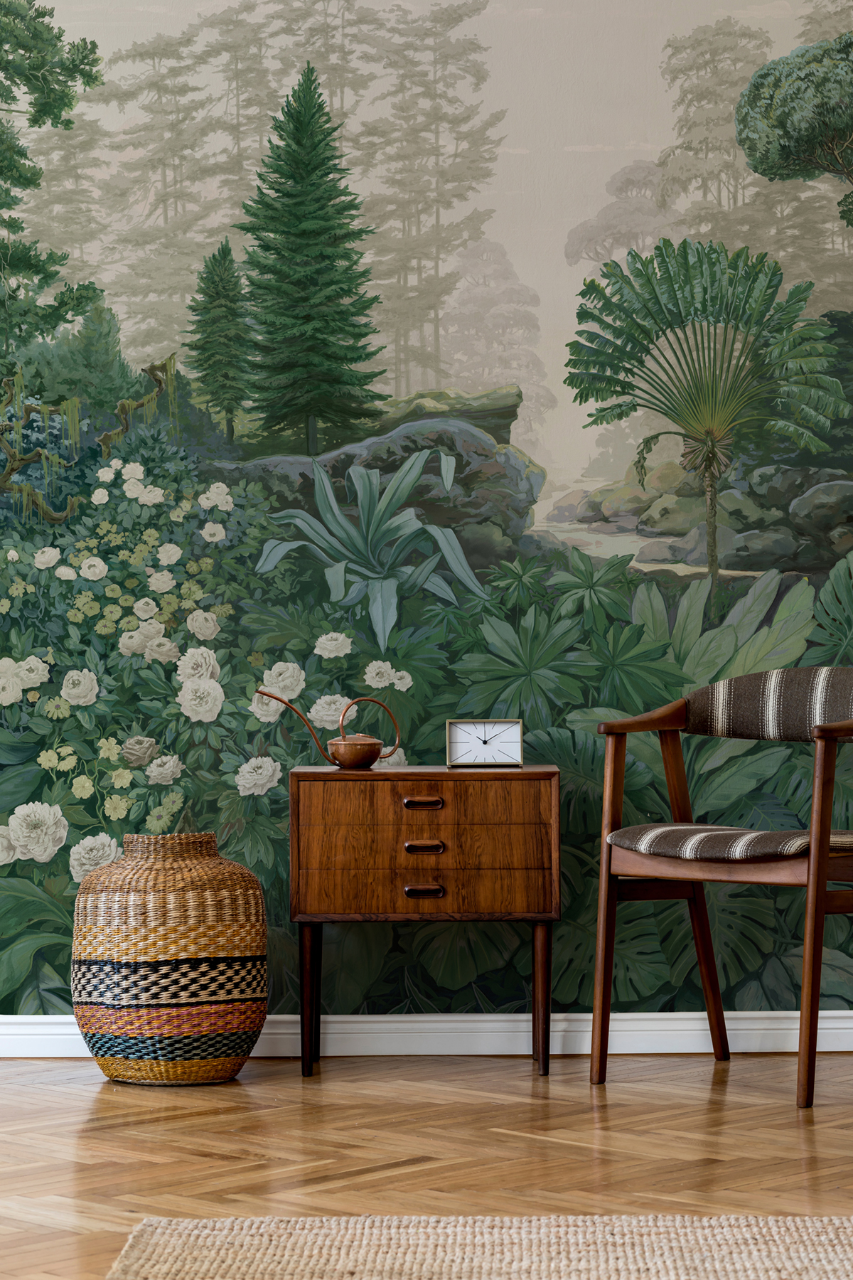 Papier peint panoramique Firone Vert A - 1/2/3 - Isidore Leroy AMB