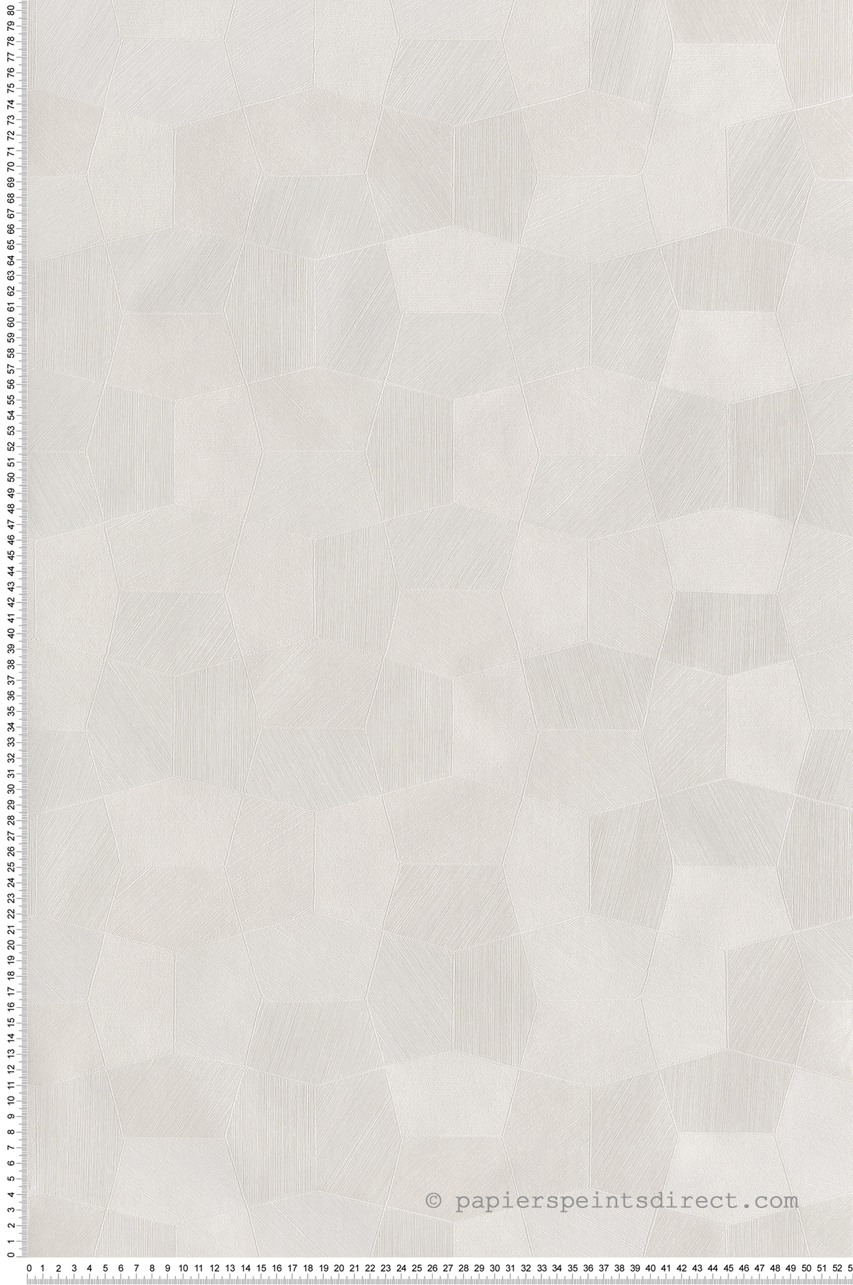 Papier peint Facettes Minérales Selene blanc craie - Solaris de Casadéco | Réf. SOLA201890039