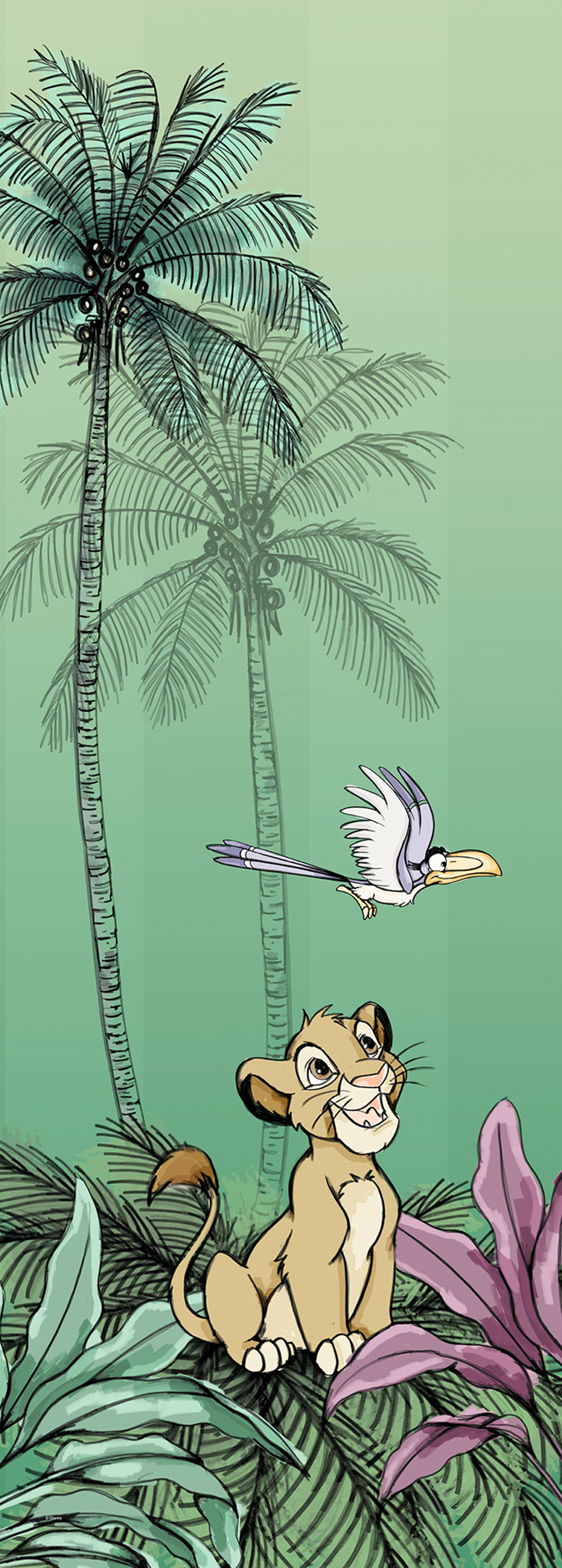 Papier peint panoramique Jungle Simba - Papier peint Komar Disney