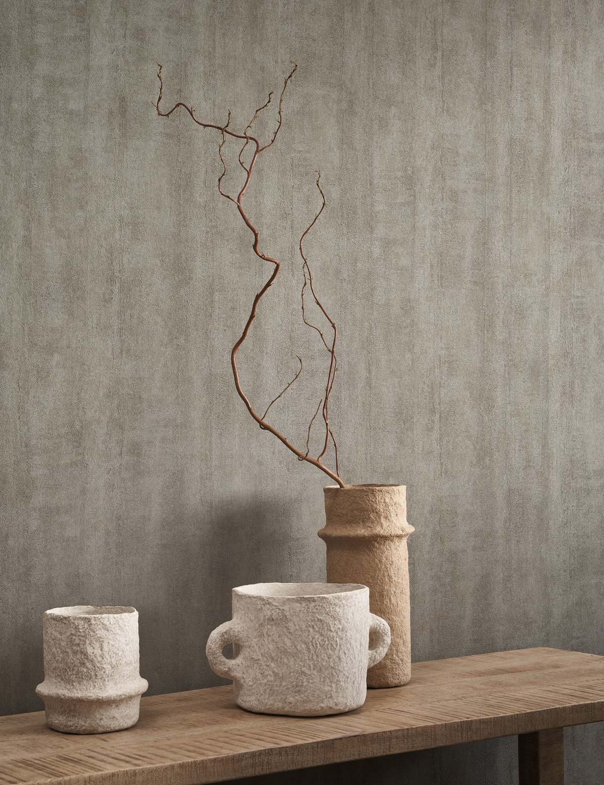 Papier peint Faux Uni Effet Béton gris granit - Minerals de Casadéco AMB2 | Réf. MNRL88069323