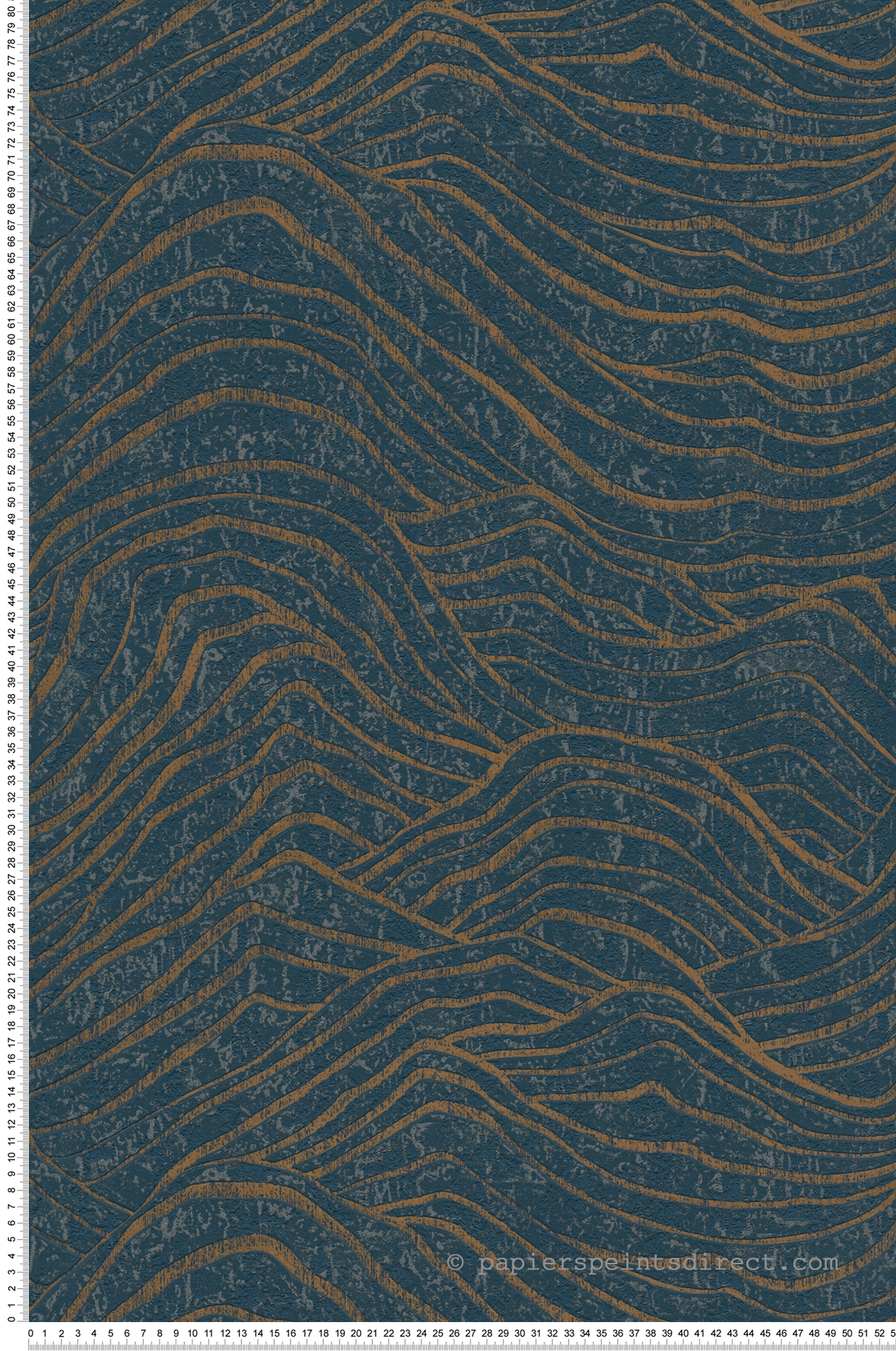 Papier peint Vague Okusai marine or cuivré - Jade 2 d'A.S. Création | Réf. AS-395074