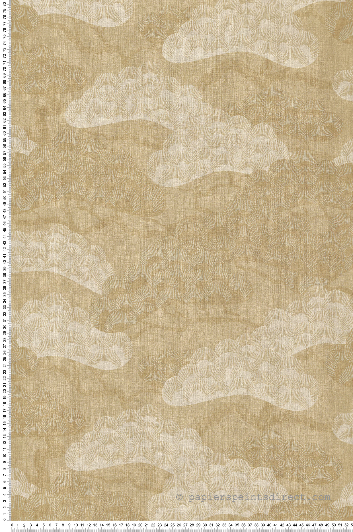 Papier Peint Japonais Bonsaï ocre - Elégance d'Ugépa | Réf. UGP-M64402