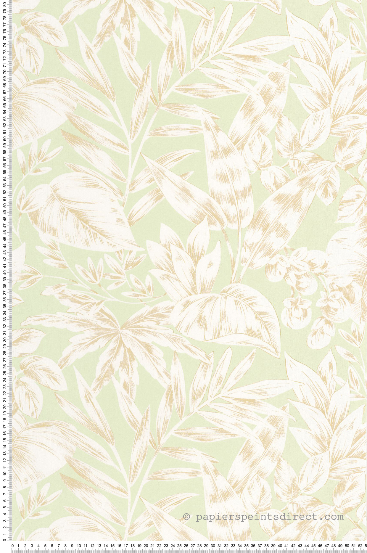 Papier peint Feuille Jungle Kalea vert amande - Elea de Casélio | Réf. ELEA107367046