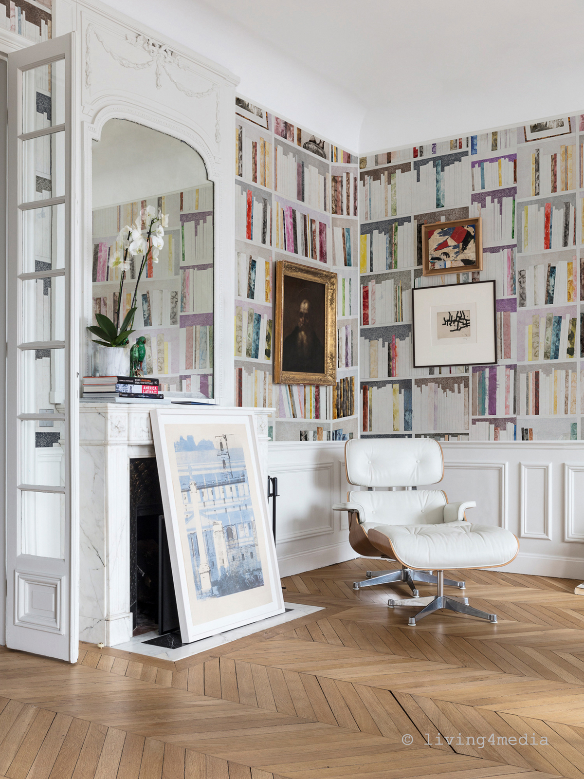 Papier peint panoramique Bibliothèques Original A+B+C - 1/2/3/4/5/6/7/8/9 - Isidore Leroy