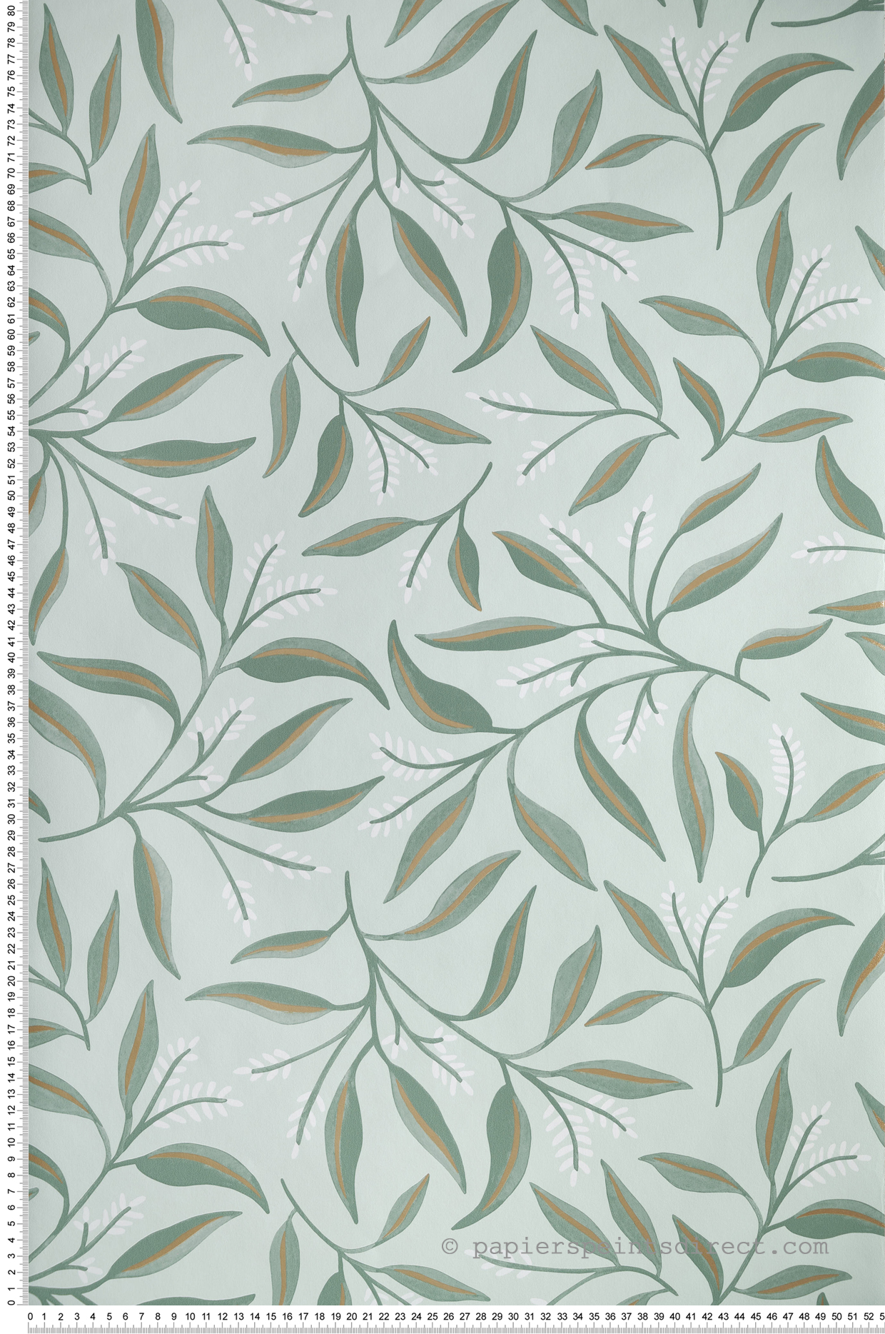 Papier peint Feuille Grasse vert menthe - Green & Co de Casélio | Réf. GCO103887165