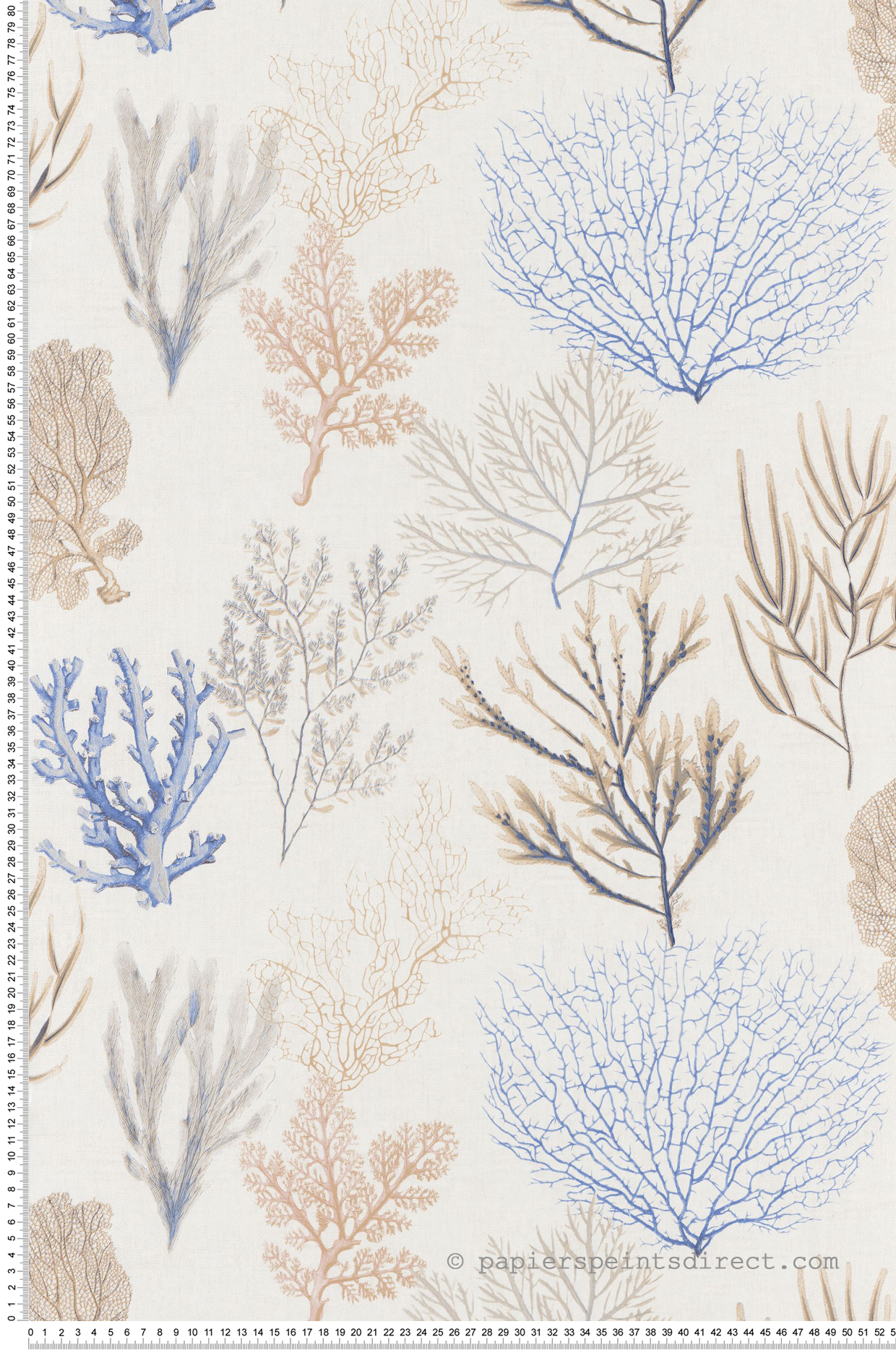 Papier peint Marin Corail bleu - Seaside de Casadéco | Réf. SEAS83976202