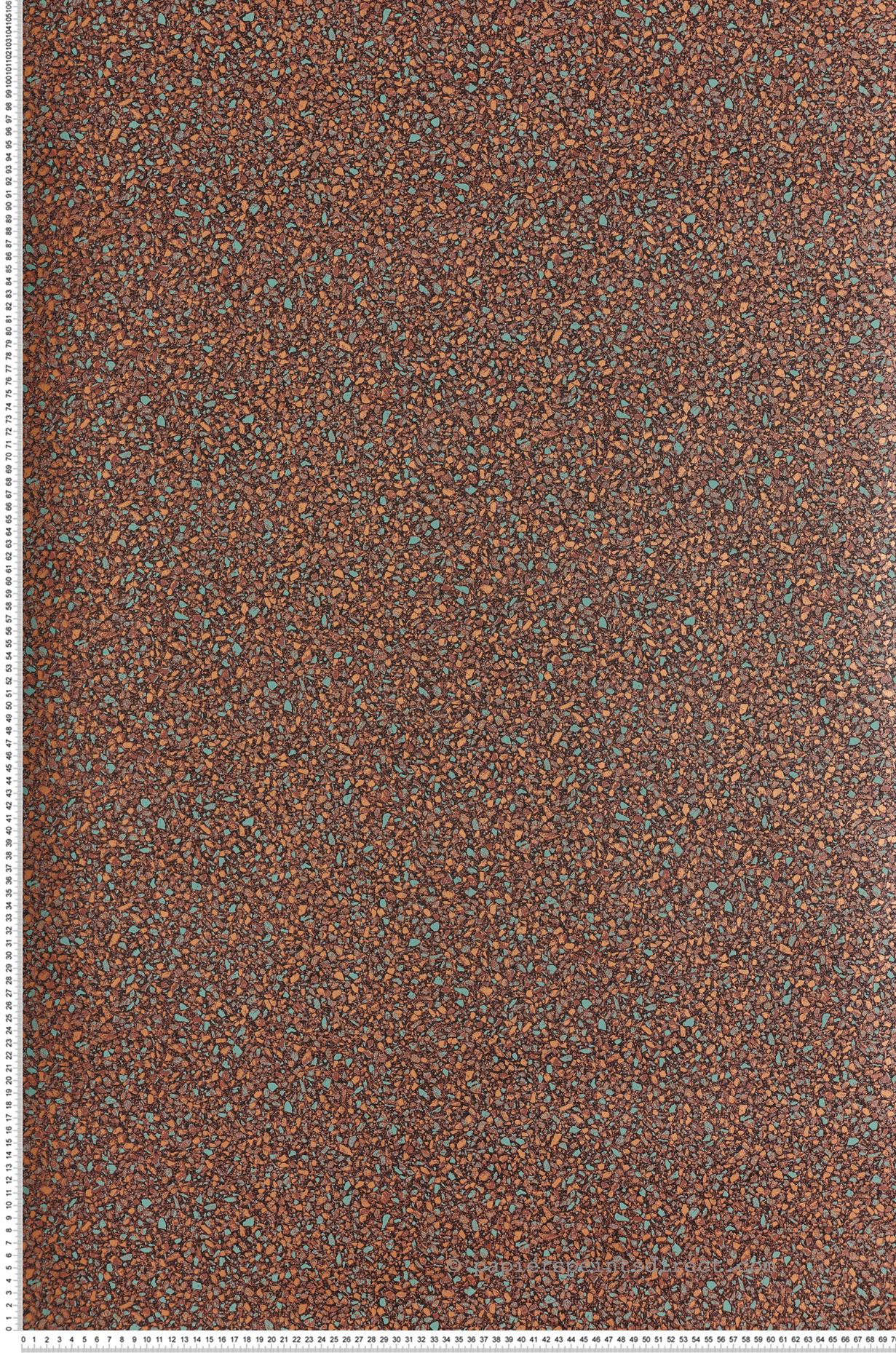 Papier peint Terrazzo Vintage Terraco rouille bleu métallisé - Rock de Masureel | Réf. MAS-ROC004