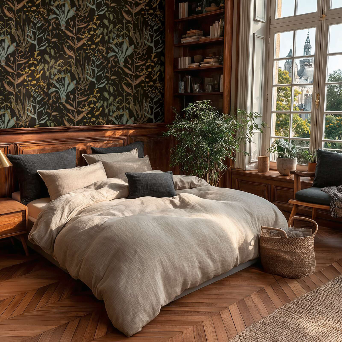 Papier peint Botanique Aquarelle Herbes marron - Vibes & Styles d'A.S. Création AMB2| Réf. AS-790094