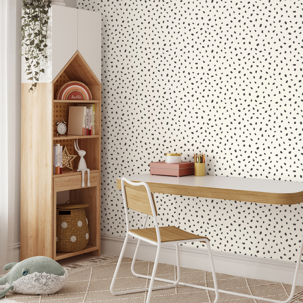 Papier peint Tâche Animaux noir et blanc - Imagine de Lutèce | Réf. LTC-DL27542