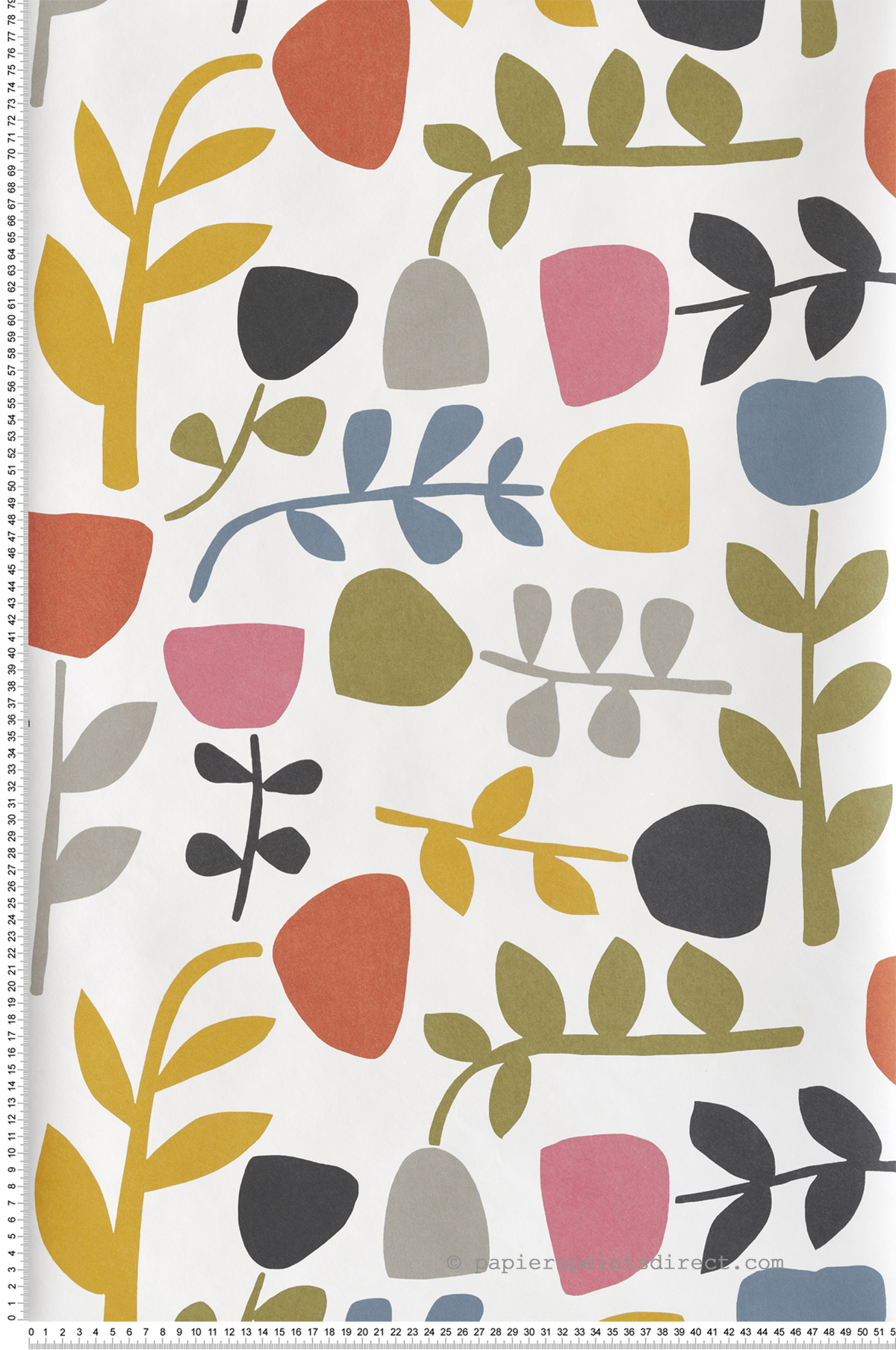 Papier peint Allover Floral Scandinave Juni multicouleurs - Delicatesse de Lutèce | Réf. LTC-FD26538