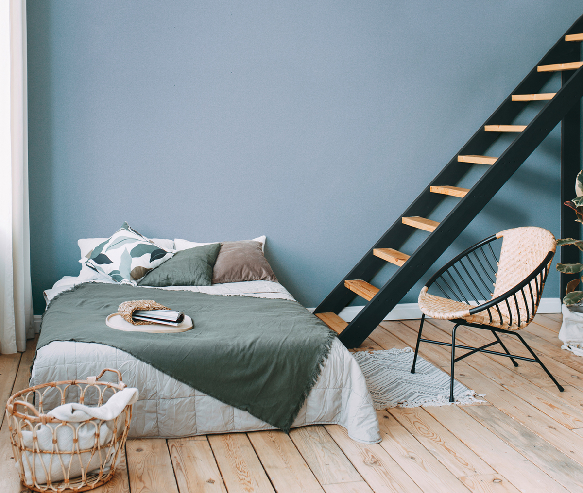 Papier peint Uni Scandi bleu fumée - Metropolitan Stories 3 d'A.S. Création | Réf. AS-392162