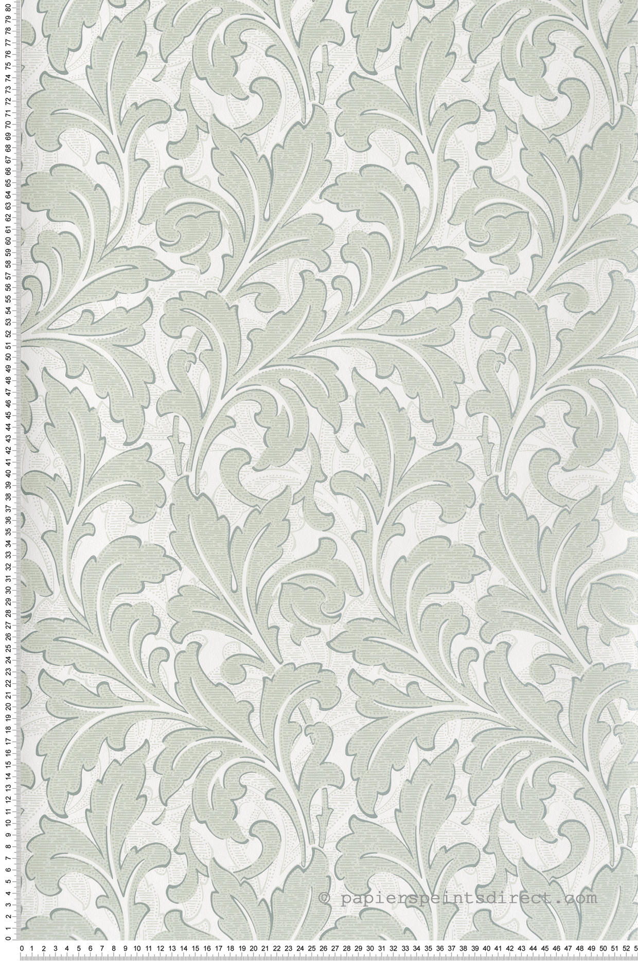 Papier peint Classique Acanthe vert amande - Arts & Crafts de Casadéco | Réf. ARCR86367114