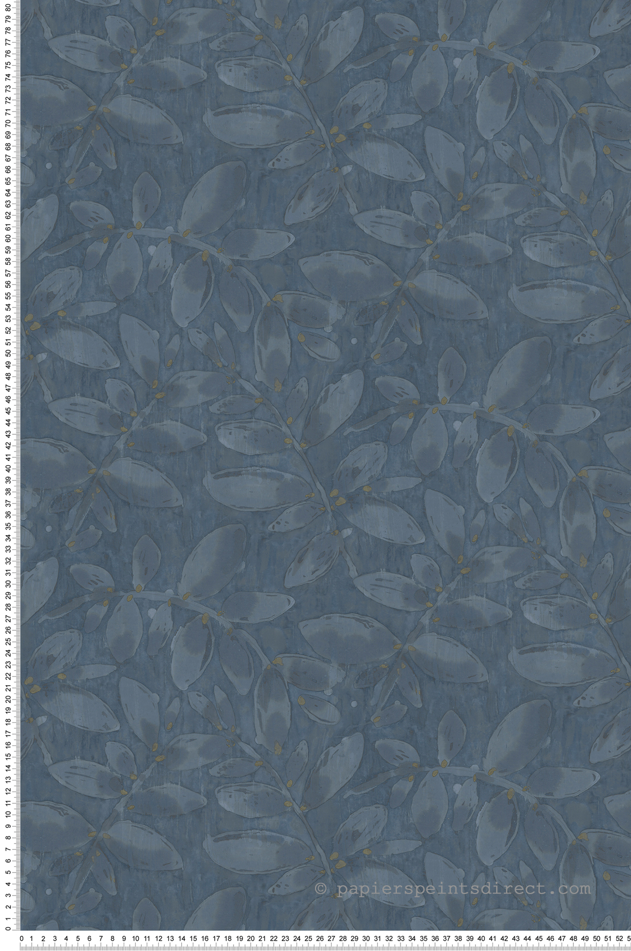 Papier peint Feuillage Délavé bleu - Aristide de Lutèce | Réf. LTC-485-6