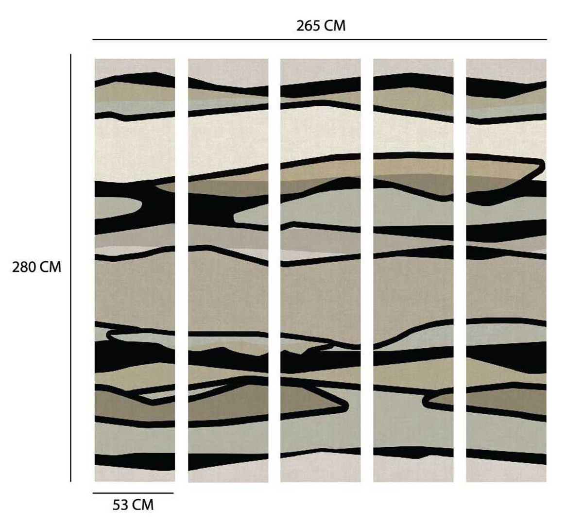 Papier peint Panoramique Horizon Ligne gris vert - Dolce Vita de Lutèce | Réf. LTC-56230307