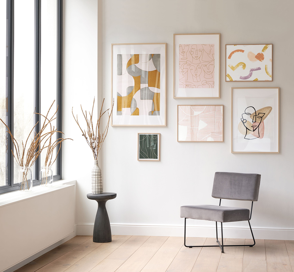 Papier peint Graphique Peinture orange et violet - Gallery de Casadéco AMB3 | Réf. GLRY86135124