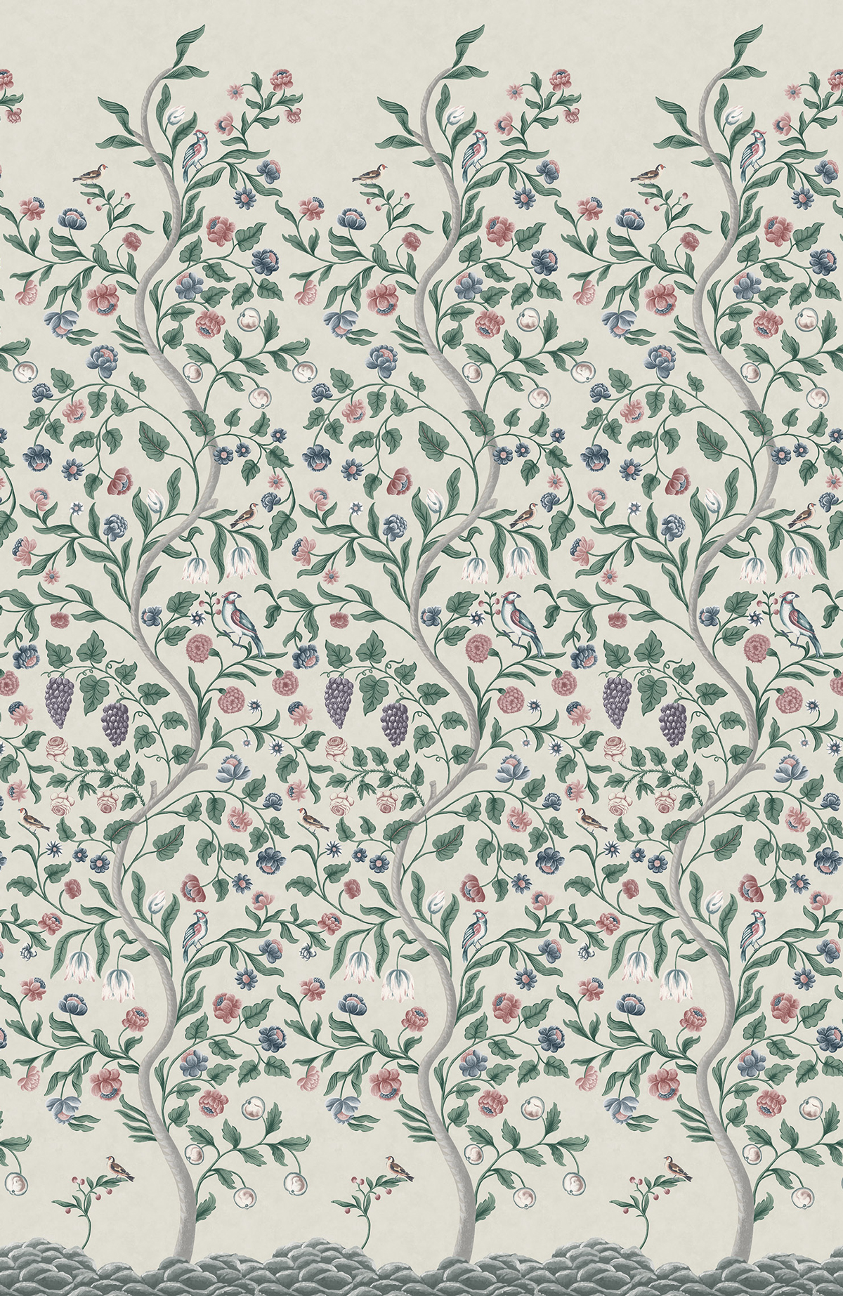 Papier peint panoramique arbre Mandalay Arbour - National Trust Papers 2 de Little Greene | Réf. 0260MDARBOU