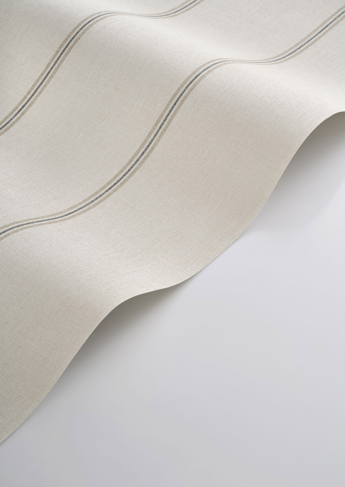 Papier peint Rayure Vintage Saint Briac lin gris - Seaside de Casadéco AMB5 | Réf. SEAS201511707